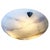 Mid-Century Modern 1980s Bespoke Art Deco Style Novara Faux Alabaster Saucer Chandelier For Sale - Image 3 of 9