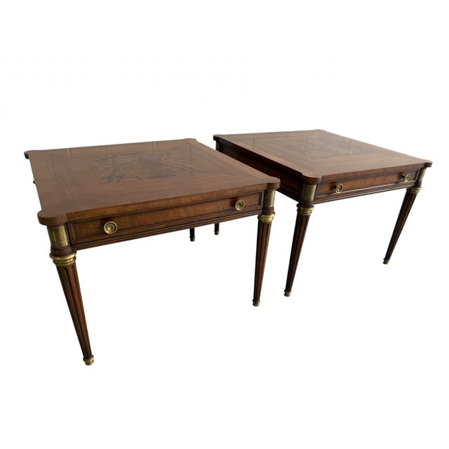 Transitional Vintage Baker "Limited Edition" Side Tables For Sale - Image 3 of 14