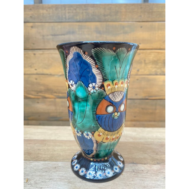 Vase in Glazed and Enameled Terracotta with Chrutmuster from Thun, Switzerland, 1890s For Sale - Image 6 of 18