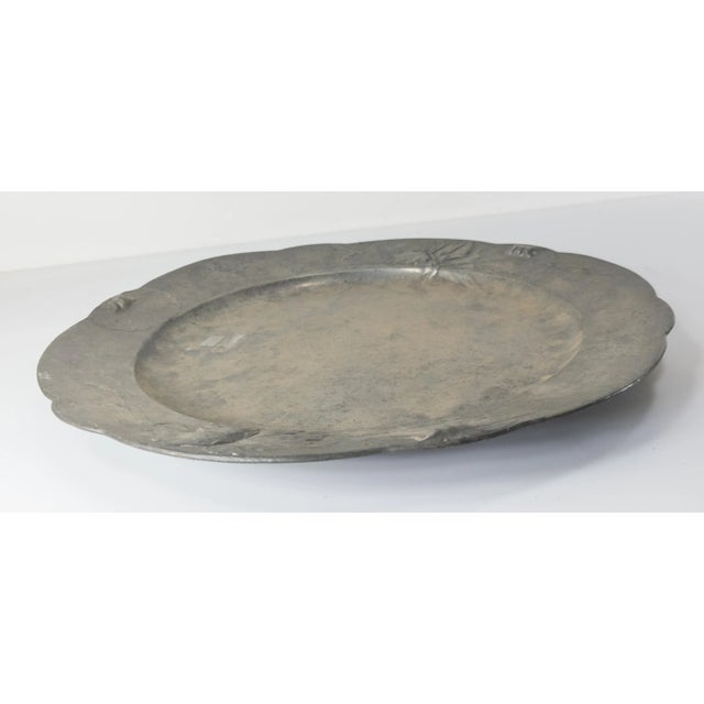 Early 20th Century Early 20th Century Art Nouveau Pewter Charger Tray by Kayserzinn For Sale - Image 5 of 8