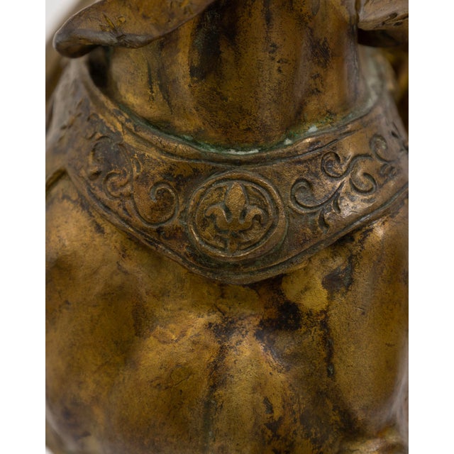 Bronze Emmanuel Frémiet Isabeau of Bavaria 1892 Signed Gilded Bronze Antique Sculpture For Sale - Image 8 of 8