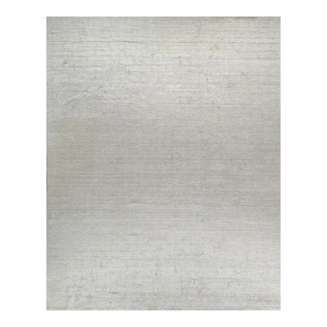 2010s Rug & Kilim’s Modern Rug in Solid Gray and Off-White Striae - 12x15 For Sale