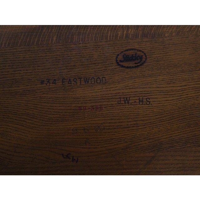 Stickley Mission Oak Trestle Dining Table For Sale - Image 15 of 15