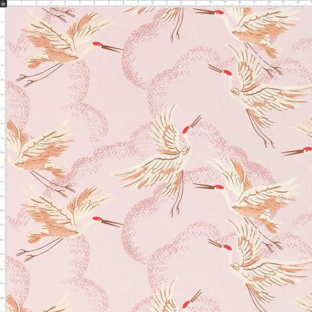 Traditional 18" Pillow with Feather Insert in Crane Flock Pink For Sale - Image 3 of 5