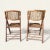 Vintage Coastal Burnt Bamboo Folding Chairs- A Pair For Sale - Image 12 of 13