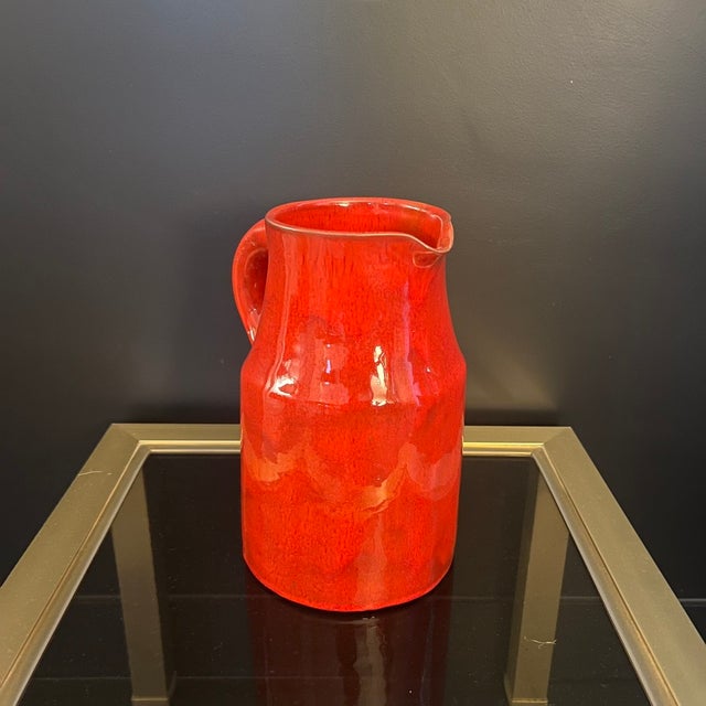 1960s Vintage Red Vase by the Cloutier Brothers, 1960s For Sale - Image 5 of 5