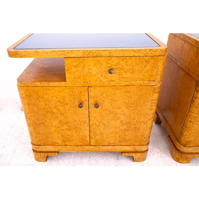 Vintage Polish Art Deco Nightstands, 1930, Set of 2 For Sale - Image 9 of 12