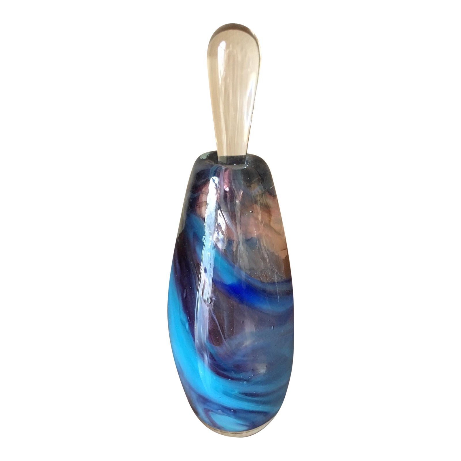 Modern Hand Blown Art Glass Perfume Bottle Chairish