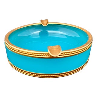 Vintage Murano Opaline Glass Ashtray from Manifattura Di Murano, 1970s For Sale