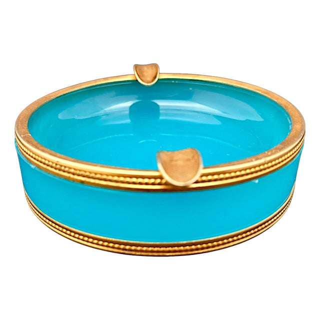 Vintage Murano Opaline Glass Ashtray from Manifattura Di Murano, 1970s For Sale