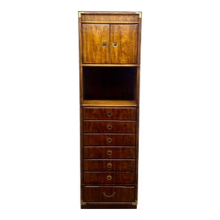 MCM Drexel Accolade II Collection Campaign Tall Lingerie Chiffonier Chest Dresser For Sale
