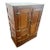 Antique Ice Box Three Storage Cabinets Oak Brass Four Racks For Sale