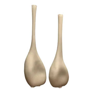 Alfredo Barbini, Italian Mid-Century Modern, Vases, Grey Glass, Italy, 1970s