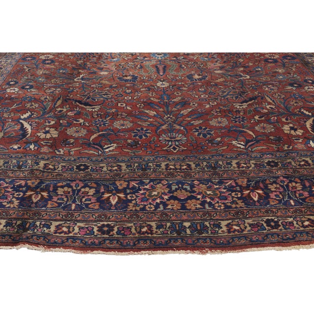 Antique Persian Mashhad Rug, 08'10 X 12'00 For Sale - Image 4 of 10