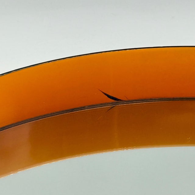 French Space Age Amber Wall Mirror in Sculptural Plastic, 1970s For Sale - Image 9 of 11