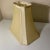 Fine tall cut corner ivory silk or satin lampshade Brass washer fitter. Pair available at time of posting Off white cream...