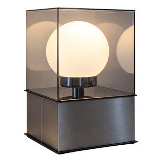 Space Age Lamp in Acrylic Glass, Metal and Opaline Glass, 1970s For Sale