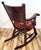 Late 19th Century Antique Dutch 19th C Carved & Marquetry Inlaid Rocking Chair + Needlepoint Pillow For Sale - Image 5 of 18