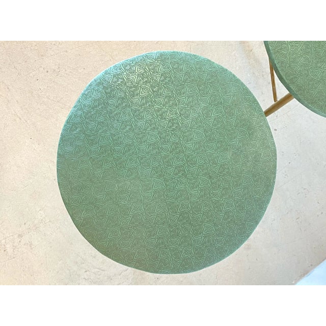 Mid-Century Modern Set of Mid-Century Brass Stools, 1950s For Sale - Image 3 of 6