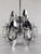 Space Age Chrome Chandelier in Crystal Glass and Optic Lens by Oscar Torlasco, 1970s For Sale - Image 3 of 18