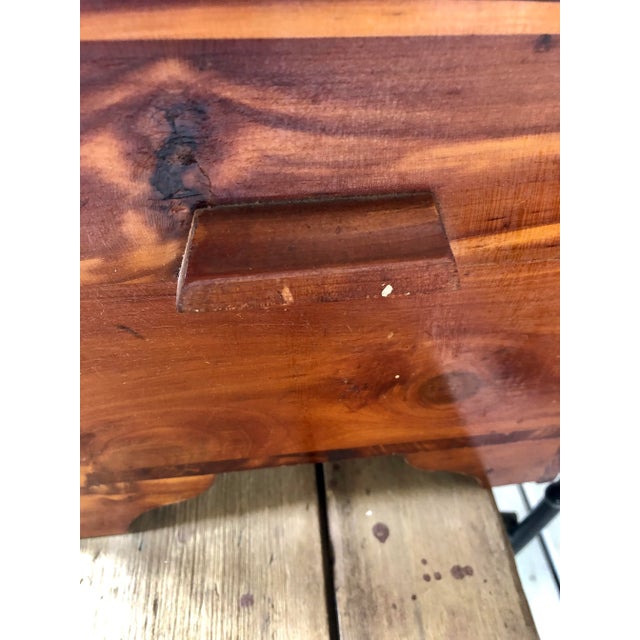 1960s Rustic Cedar Box For Sale - Image 9 of 11