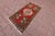 1990s Traditional Ethnic Red Oriental Doormat Rug Size: 1.7 x 3.1 ft ( 49 x 95 cm) 19 x 37 inches Color: Organic Natural...