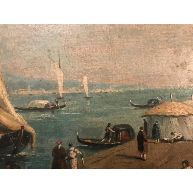 Textile 18th Century Giacomo Guardi Old Master Painting of Venetian Lagoon For Sale - Image 7 of 13