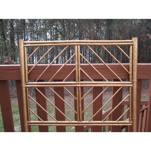 Gold Chippendale Bamboo Twin Headboards A Pair Chairish