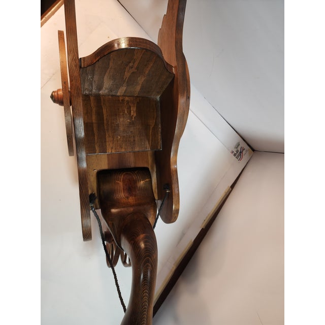 Brown Hand Carved Wood Goose Wagon by Pruitt"s Place For Sale - Image 8 of 11