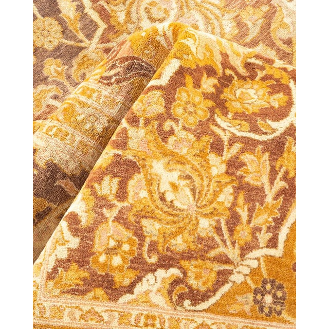 Textile Mogul Collection Hand-Knotted Area Rug - Yellow 8' 1" x 11' 1" For Sale - Image 7 of 9