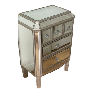 1960s Small Mirrored Commode Chest of Drawers