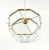 Transparent Mid-Century Scandinavian Glass & Brass Ceiling Light by Wiktor Berndt for Flygsfors, Sweden, 1960s For Sale - Image 8 of 8