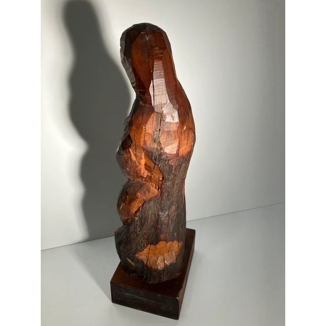 1940s 1940s Female Wooden Sculpture Signed Jose De Creeft For Sale - Image 5 of 7