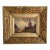 19th Century Scenic Oil on Canvas in Ornate Distressed Gold Gilt Frame - Signed For Sale