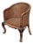 Share Vintage Mid Century Wicker Barrel Back Side Chair For Sale