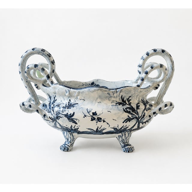 1960s Large Mid-Century Albisola Faience Centerpiece from V.M. Albisola, 1960s For Sale - Image 5 of 8