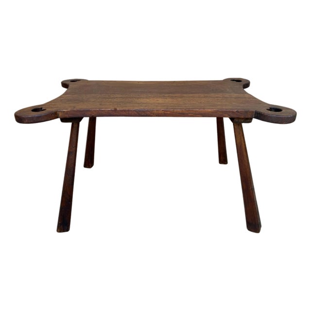 Mid 20th Century French Wooden Rustic Side Table, 1960´S For Sale