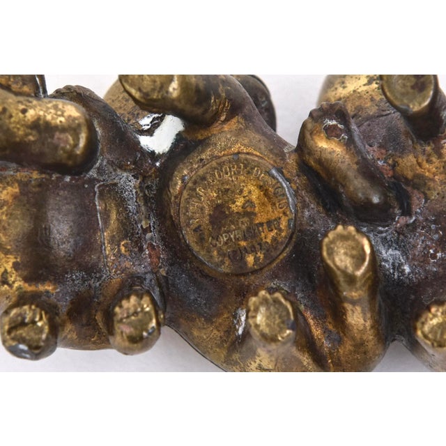 Vintage Signed Arthur Court Bronze Paperweight of Dogs, 1979 For Sale - Image 9 of 9