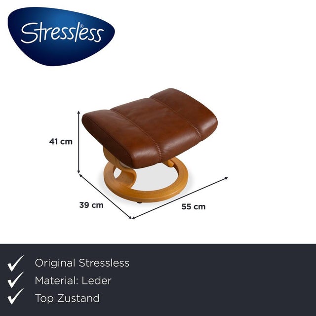 Modern Set of Consul Recliner Lounge Chair and Ottoman in Leather from Stressless For Sale - Image 3 of 18