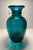 Mid-Century Modern Pair of Hand Blown Art Glass Vases Amethyst Purple & Blue Green Bubble Handles For Sale - Image 3 of 9