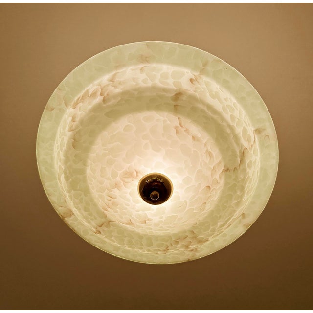 Art Deco Pendant Light in Amber Marble Glass, 1930s For Sale - Image 10 of 18