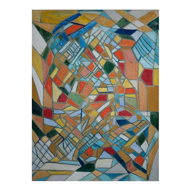 Giorgio Lo Fermo, Colored Reticulum, Oil on Canvas, 2020 For Sale