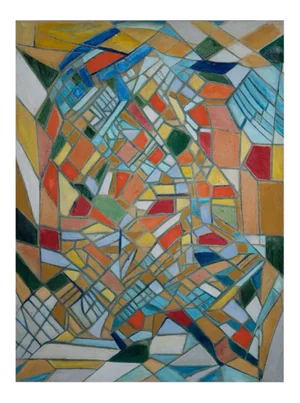 Giorgio Lo Fermo, Colored Reticulum, Oil on Canvas, 2020