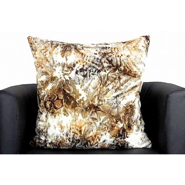 1990s Texture Velvet Fur Pony Pillow- a Pair For Sale - Image 5 of 12