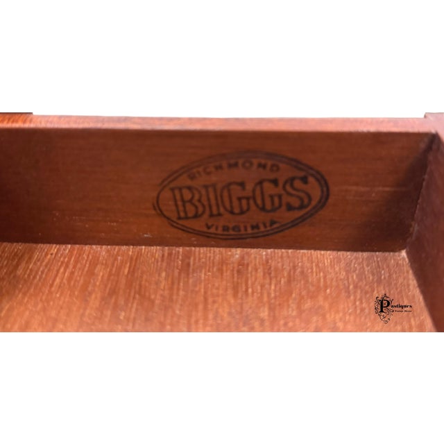 Vintage Biggs Furniture Chippendale Style Mahogany Magazine Rack For Sale - Image 9 of 10