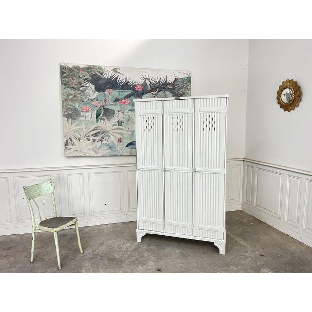 Cream Vintage Locker from Strafor, 1930s For Sale - Image 8 of 9