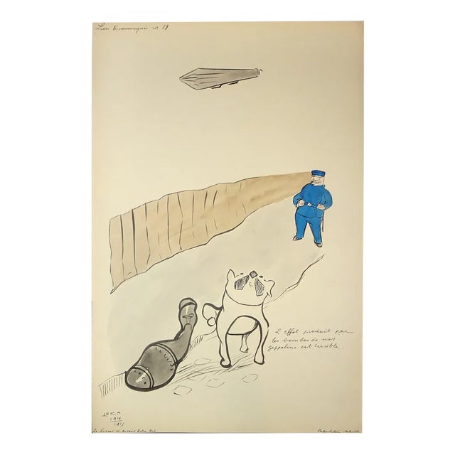 Leka, L'effet, Original Drawing, 1910s For Sale