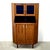 1950s 1950s Danish Rosewood Corner Cabinet W/ Indigo Stained Glass Doors For Sale - Image 5 of 16