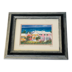 Vintage Original Art Bermuda Watercolor Signed