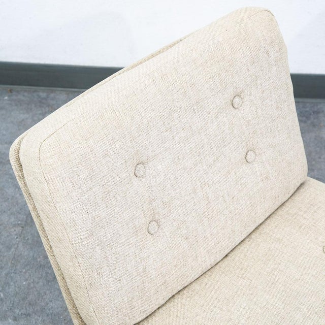 Mid Century Danish Modern Lounge Chair Tan Swivel Denmark Swivel Slatte Sweden For Sale - Image 11 of 11